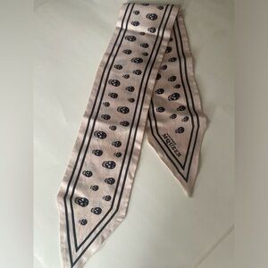 Alexander McQueen Silk Ribbon Skull Scarf Twilly